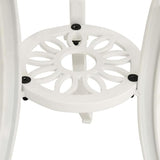 vidaXL Garden Table White Cast Aluminum Medium Durable Garden Table - Photo 4