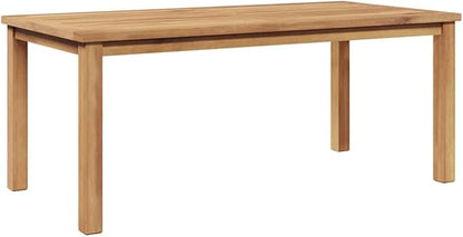 Modern Outdoor Coffee Table Solid Teak Wood 43.31x21.65x17.72 in Brown Patio Cocktail Table Weather Resistant for Garden Balcony Porch