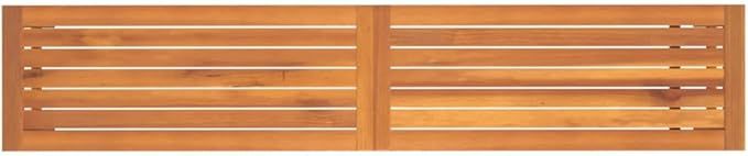 Solid Acacia Wood Garden Bench, Weather-Resistant Outdoor Seating for Patio Balcony Brown, 70.9 x 70.9 x 17.7 in