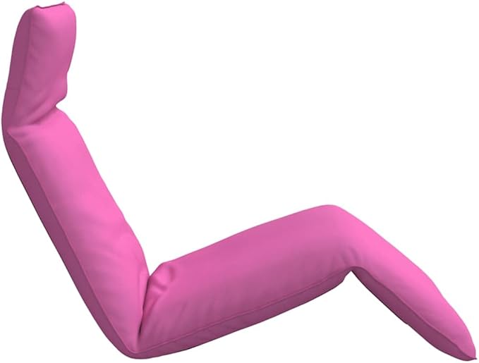 Pink Folding Sun Lounger 175x54x8.5 cm Outdoor Chaise Lounge with 5 Reclining Positions, Lightweight Portable Beach Lounge Chair for Garden Patio Poolside and Travel