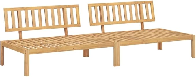 Pallet Sofa Natural Wood Solid Acacia Wood Medium Modular Sofa Couch for Garden Terrace