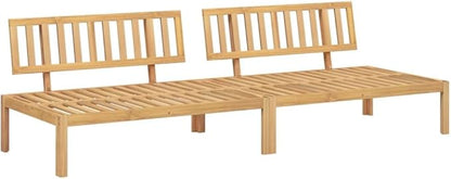Pallet Sofa Natural Wood Solid Acacia Wood Medium Modular Sofa Couch for Garden Terrace