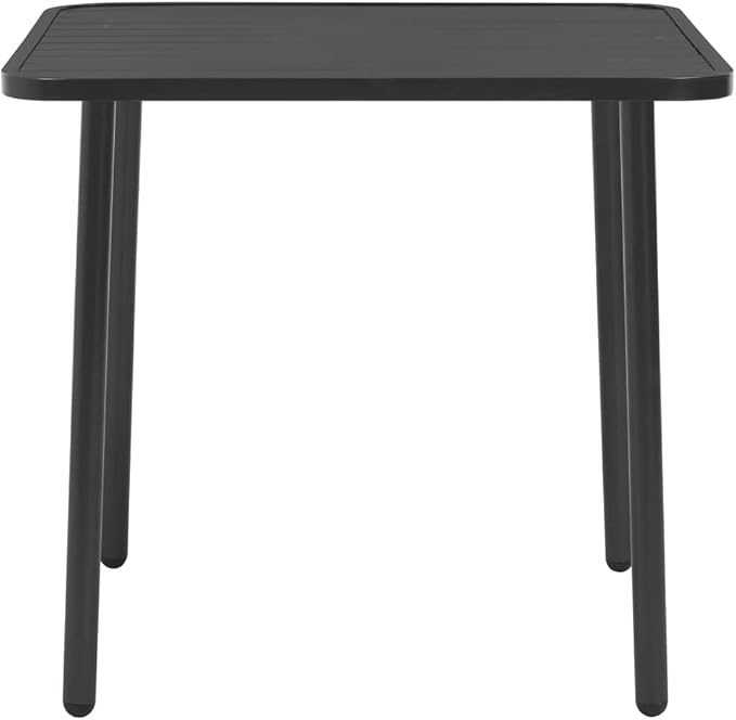 SKM Patio Table Dark Grey 31.5"x31.5"x28.3" Steel