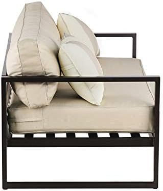 Serta Catalina Modern Outdoor Patio Furniture Collection with Bronze Metal Frame Finish, Upholstered Sofa, Bronze