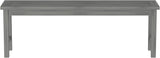 Walker Edison Rendezvous Modern Solid Acacia Wood Slatted Patio Bench, 53 Inch, Grey Wash - Photo 5