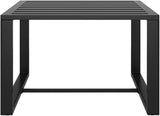 Outdoor Coffee Table 23.6 inch Square Aluminum Side Table in Anthracite, Lightweight Modular Accent for Small Patio - Photo 3