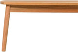 Pemberly Row Modern Outdoor Coffee Table, Solid Eucalyptus Wood, Natural Finish, Spindle Style, Small Space-Friendly - Photo 5