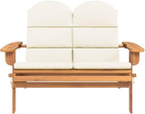 Garden Bench Deck Bench Adirondack Patio Bench with Cushions 49.6" Solid Wood Acacia - Photo 4