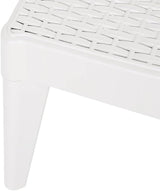 White Polypropylene Sun Lounger 23.6x73.2x11.4in Outdoor Reclining Chaise for Patio Pool Garden Balcony - Photo 8