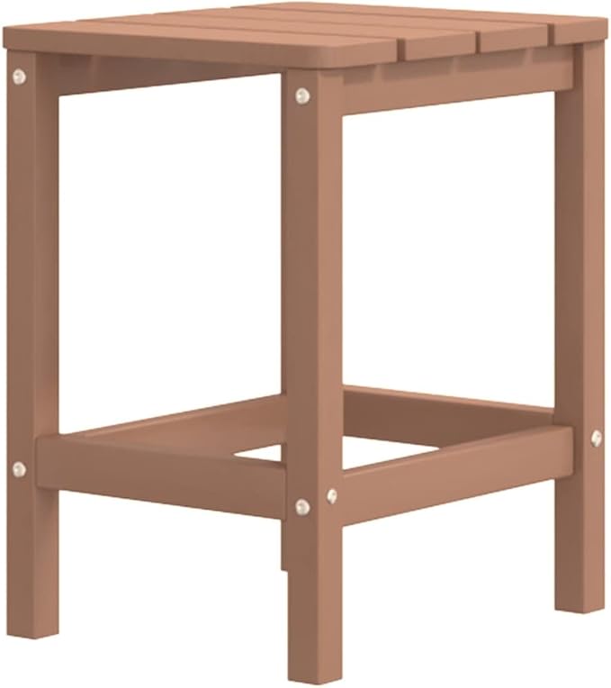 Brown High Density Polyethylene (HDPE) Medium Adirondack Garden Chair Set with Footstools, 2 Chairs and a Table - Photo 6