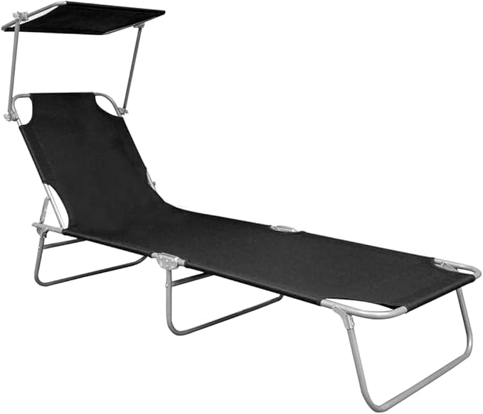 Folding Sun Lounger, Patio Chaise Lounge Chair, Outdoor Recliner Lounge Chair Sun Loungers - Photo 3