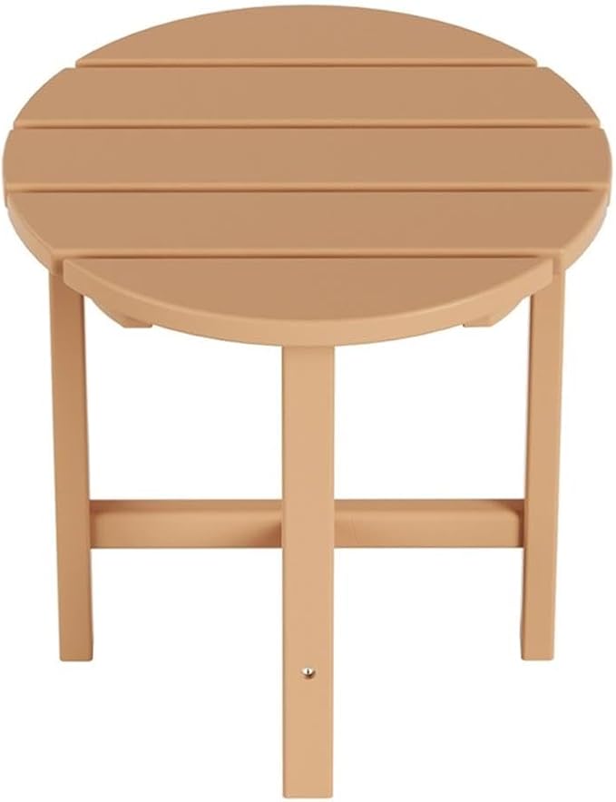 Costaelm Round Outdoor Side Tables, Adirondack Patio Tables for Outside, HDPE Patio End Table Weather Resistant - Photo 6