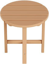 Costaelm Round Outdoor Side Tables, Adirondack Patio Tables for Outside, HDPE Patio End Table Weather Resistant - Photo 6