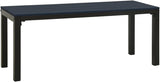 Garden Bench, Rectangular Vintage Steel Outdoor Bench 43.3 Inch WPC Surface Metal Bench for Garden Patio Balcony - Photo 2