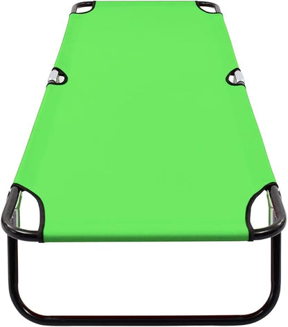 Folding Sun Lounger 22.8"x74.8"x11", 600D Polyester PE Coating, Steel Frame 265 lbs, Patio Pool Outdoor