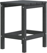 Anthracite HDPE Steel Garden Adirondack Chair with Table, Outdoor Furniture Set for Patio Terrace - Photo 6