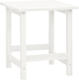 Patio Adirondack Chair with Table Solid Fir Wood White Garden Furniture - Photo 8