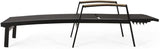 Christopher Knight Home Teresa Outdoor Aluminum Chaise Lounge with Mesh Seating (Set of 2), Black - Photo 8