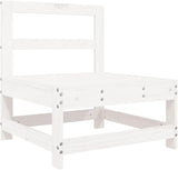 White Solid Pine Patio Sectional Couch 26x24x28 in Modular Outdoor Seating Set Seats 4 for Garden Balcony and Terrace - Photo 3