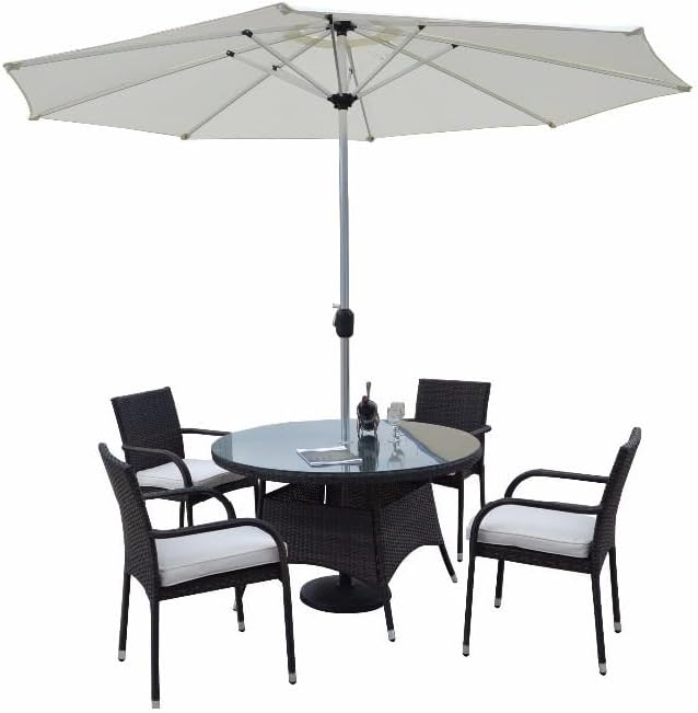 Dulles Glass 60 inch Round Glass Table Top Center Hole - Tempered - 1/4" Thick Glass Surface, Safe Flat Polished - Photo 5
