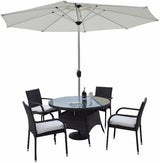 Dulles Glass 60 inch Round Glass Table Top Center Hole - Tempered - 1/4" Thick Glass Surface, Safe Flat Polished - Photo 5