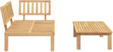 Pallet Sofa Set Natural Wood Solid Acacia Wood Poolside Seating Deck Couch for Balcony Lawn 52.4x36.2x27.2 in - Photo 5