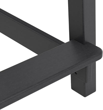 Tall Adirondack Chairs, Outdoor Bar Height Chair for Patio, Heavy-Duty Tall Adirondack Chair, Weatherproof HDPE Chairs for Deck, Poolside, Brown and Black