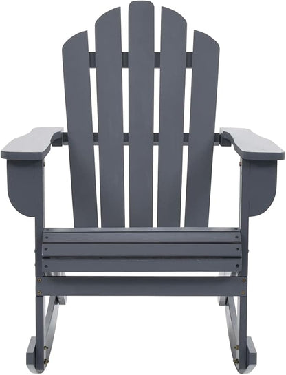 (Fast Shipments) Wooden Rocking Chair | for Porch, Lawn, Garden, Backyard, Balcony, Deck, Pool, Indoor, Outdoor Garden Rocking Chair Wood Gray