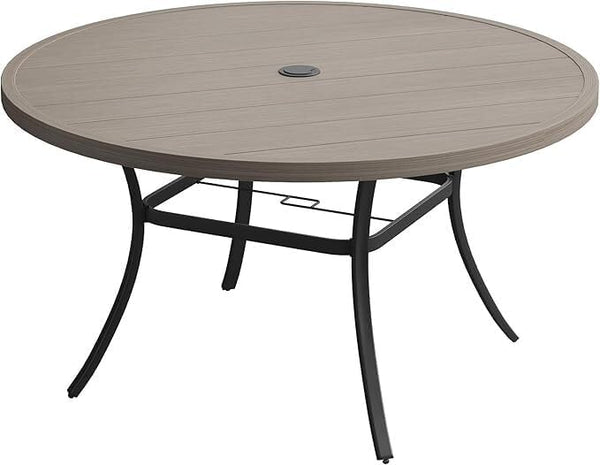 VICLLAX 50" Outdoor Round Patio Dining Table for 4-6 - Photo 1