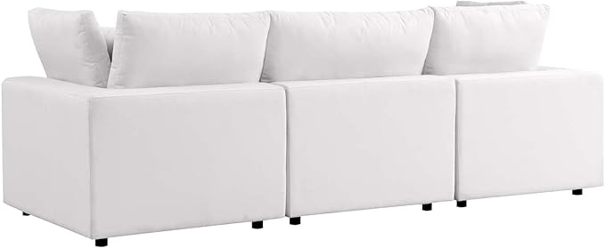 Modway Commix Outdoor Patio Overstuffed Sofa in White - Photo 5