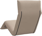Folding Sun Lounger Taupe, 68.9x21.3x3.3 Outdoor Chaise with 5 Recline Positions, Oxford Fabric Recliner for Patio - Photo 6