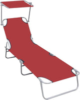 Folding Sun Lounger, Patio Chaise Lounge Chair, Outdoor Recliner Lounge Chair Sun Loungers - Photo 1