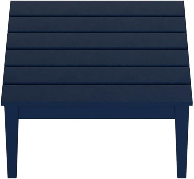 Costaelm Outdoor Side Tables for Patio, Small Patio Conversation Table Weather Resistant Coffee Table, Small Square Table Outdoor End Tables for Porch, Balcony, Poolside, Deck, Navy Blue