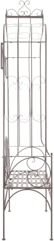 vidaXL Patio Bench Garden Outdoor Balcony Terrace Outside Backyard Yard Porch Home Furniture Seat Lounge Seating 48" Iron Antique White