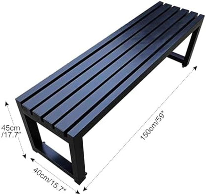 Weatherproof 3-Seater Metal Patio Garden Bench, Heavy-Duty Outdoor Seating for Parks and Lounges, 700lbs Load Capacity, Durable and Stylish Design