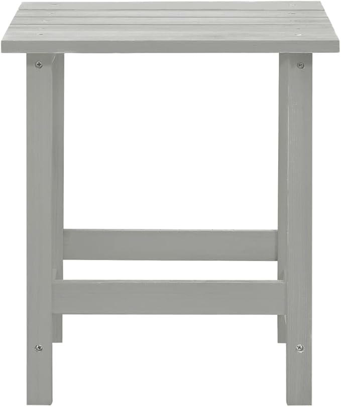 Large Grey Solid Fir Wood Ergonomic Garden Chair and Table Combo Set for Outdoor Patio Balcony with Weather-Resistant - Photo 9