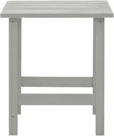 Large Grey Solid Fir Wood Ergonomic Garden Chair and Table Combo Set for Outdoor Patio Balcony with Weather-Resistant - Photo 9
