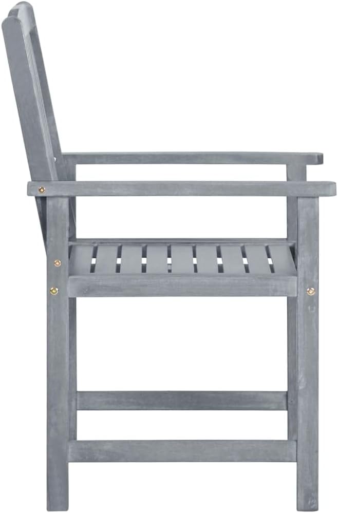 Outdoor Rocking Chairs,Camping Chairs Rocking,Outside Furniture,Balcony Furniture Set,Patio Chairs 8 pcs Solid Acacia Wood Gray