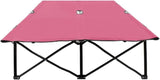 Pink Folding Sun Lounger for Two, 600D Polyester with PE Coating, Powder-Coated Steel Frame - Photo 4