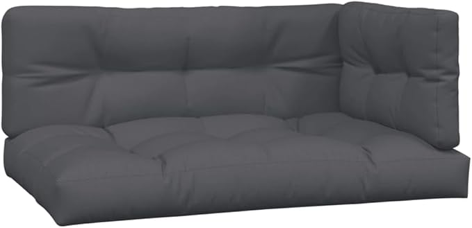 Pallet Sofa Set Anthracite and Natural Wood Garden Sofa Poolside sectional for Lawn Garden