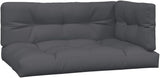Pallet Sofa Set Anthracite and Natural Wood Garden Sofa Poolside sectional for Lawn Garden - Photo 6