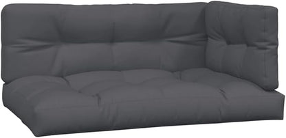 Pallet Sofa Set Anthracite and Natural Wood Garden Sofa Poolside sectional for Lawn Garden