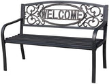 Welcome Steel Park Bench - Photo 1