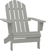 Large Grey Solid Fir Wood Ergonomic Garden Chair and Table Combo Set for Outdoor Patio Balcony with Weather-Resistant - Photo 5