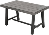 Grand patio Outdoor Coffee Table, 32 Inch Side Table Modern Rectangle with Faux Wood Tabletop Fits with Conversation Set - Photo 6
