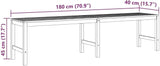 Solid Teak Wood Outdoor Garden Bench 70.9 Inch Length Durable Patio Seating for Adults - Photo 2