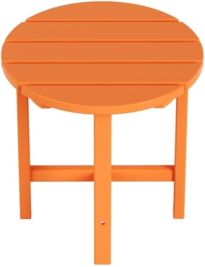 Costaelm Round Outdoor Side Tables, Adirondack Patio Tables for Outside, HDPE Patio End Table Weather Resistant - Photo 5
