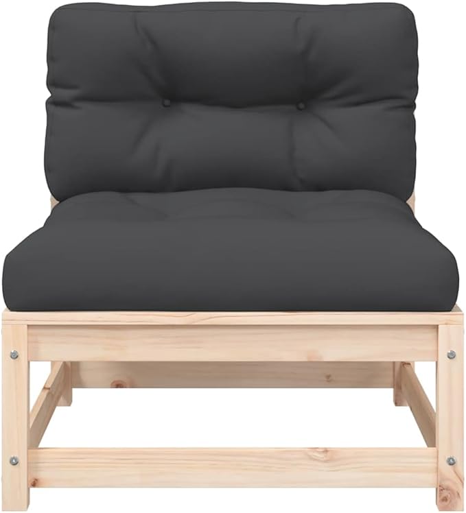 Rustic 2-Seater Garden Sofa Set with Weather-Resistant Cushions and Modular Design for Outdoor Patio Balcony Seating