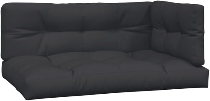 Patio Sofa Set Black Solid Acacia Wood Medium Modular Couch Outdoor Patio Furniture Set for Courtyard Garden
