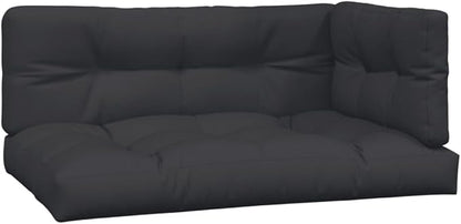 Patio Sofa Set Black Solid Acacia Wood Medium Modular Outdoor Furniture Deck Couch for Lawn Deck